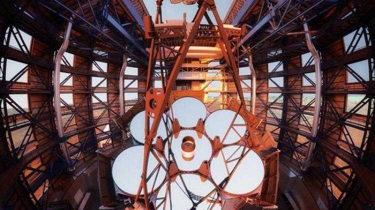 Візуалізація внутрішньої частини Великого Магелланового телескопа (GMT). Джерело: Гігантський Магеллановий телескоп - корпорація GMTO