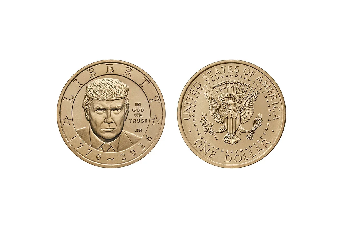 Монета США з портретом Трампа Liberty 1776-2026 та орлом на реверсі